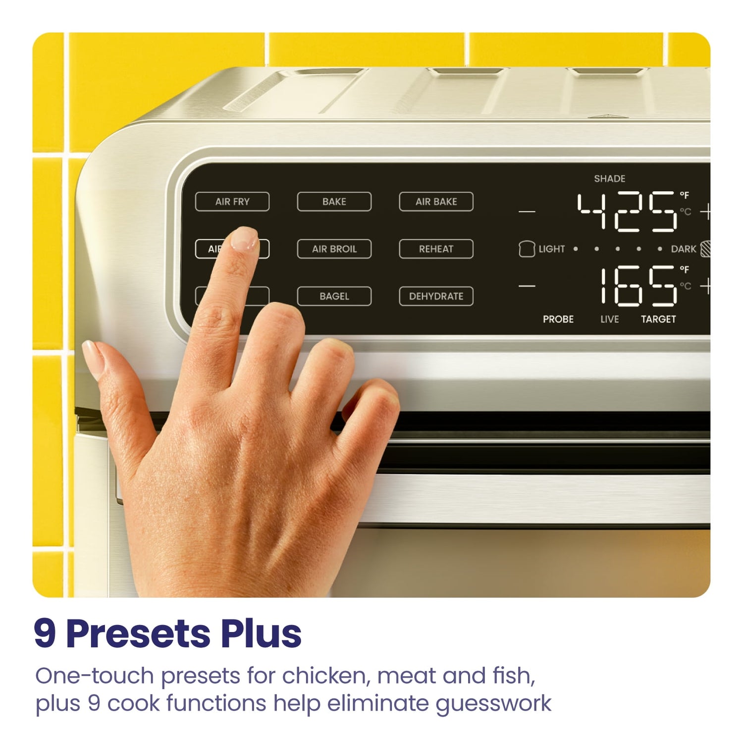 Chefman 12-in-1 Air Fryer Oven Combo w/ Probe Thermometer, 20 Qt Capacity - Stainless Steel