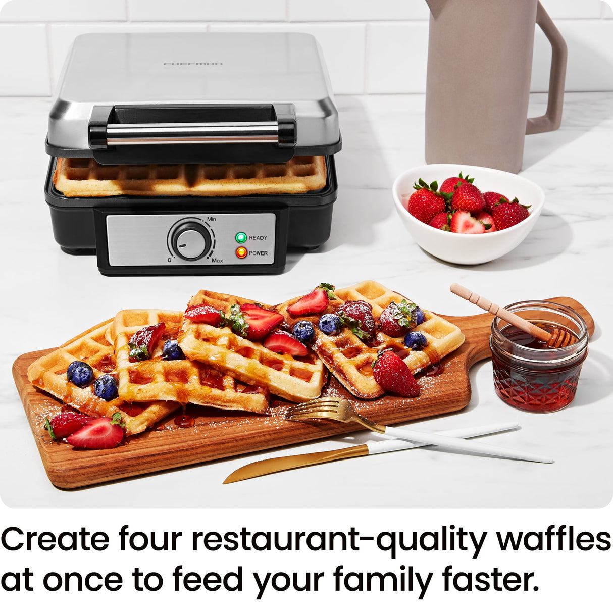 Chefman 4-Slice Waffle Maker