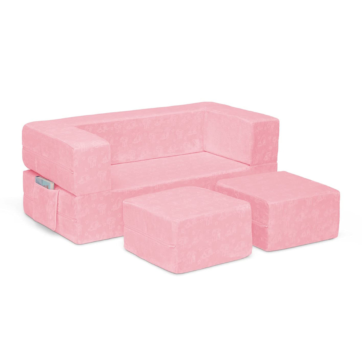 Delta Children Serta Perfect Sleeper Convertible Sofa and Play Set Pink