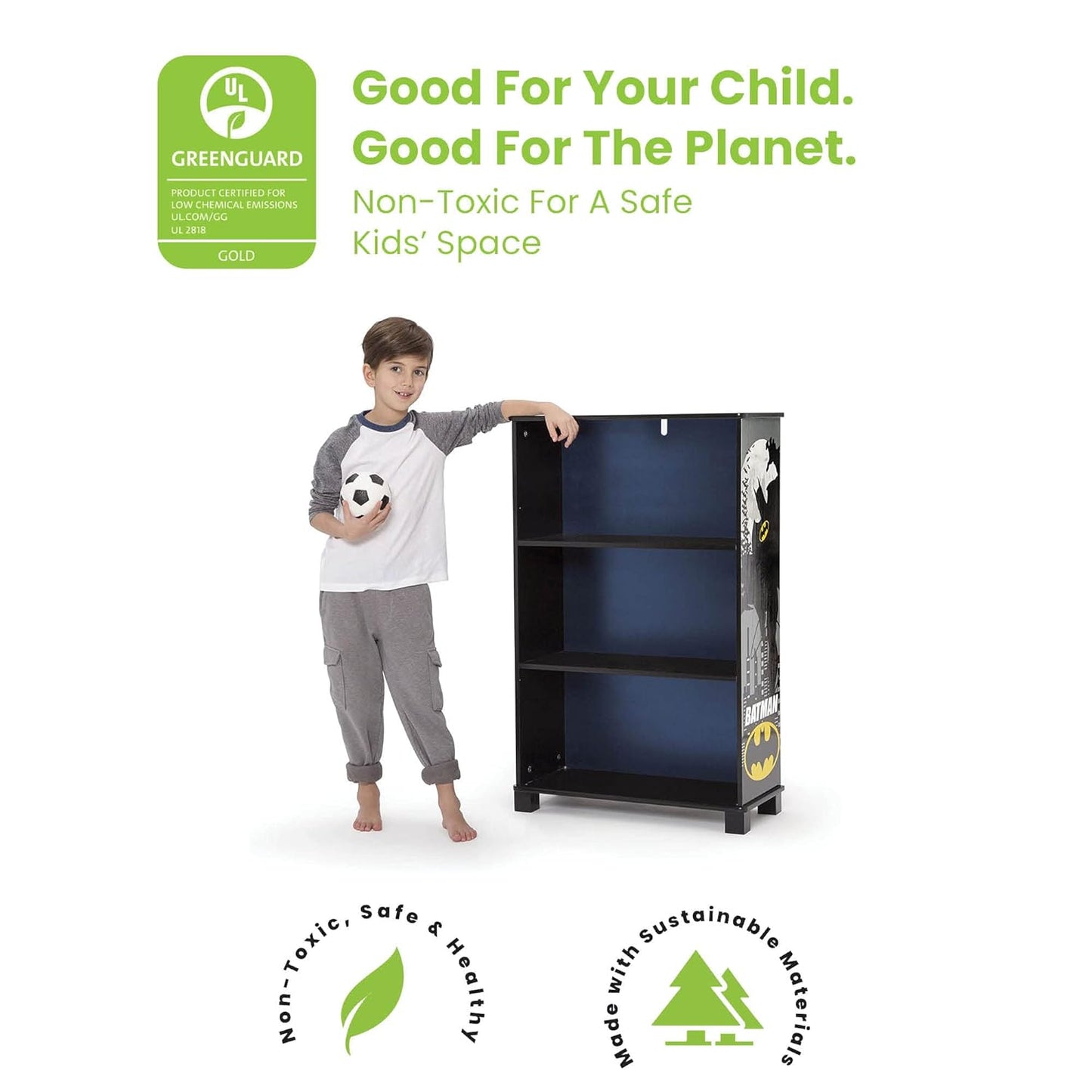 Delta Children Batman Deluxe 3-Shelf Bookcase