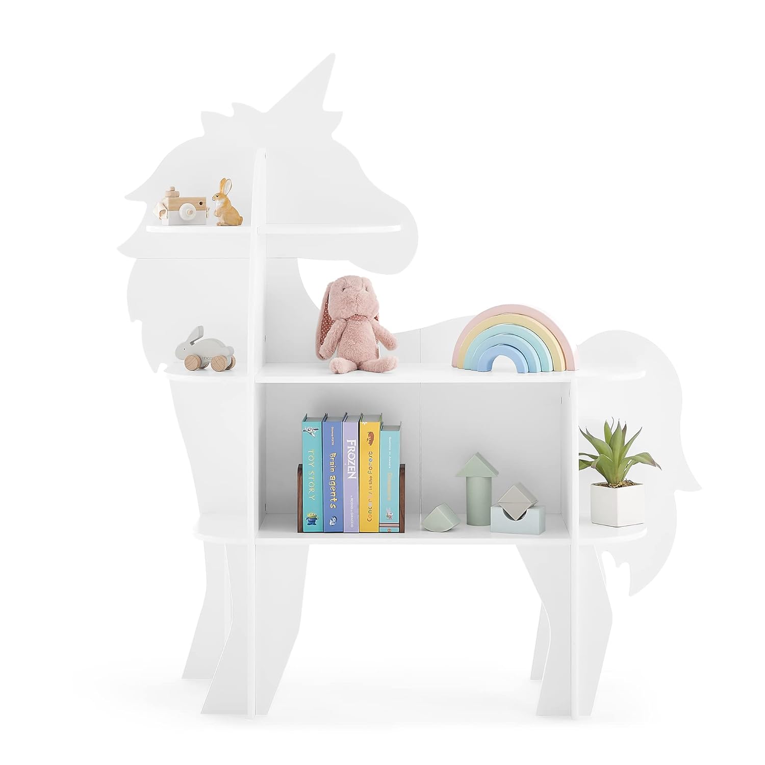 Delta Children Unicorn Bookcase - Greenguard Gold Certified, White