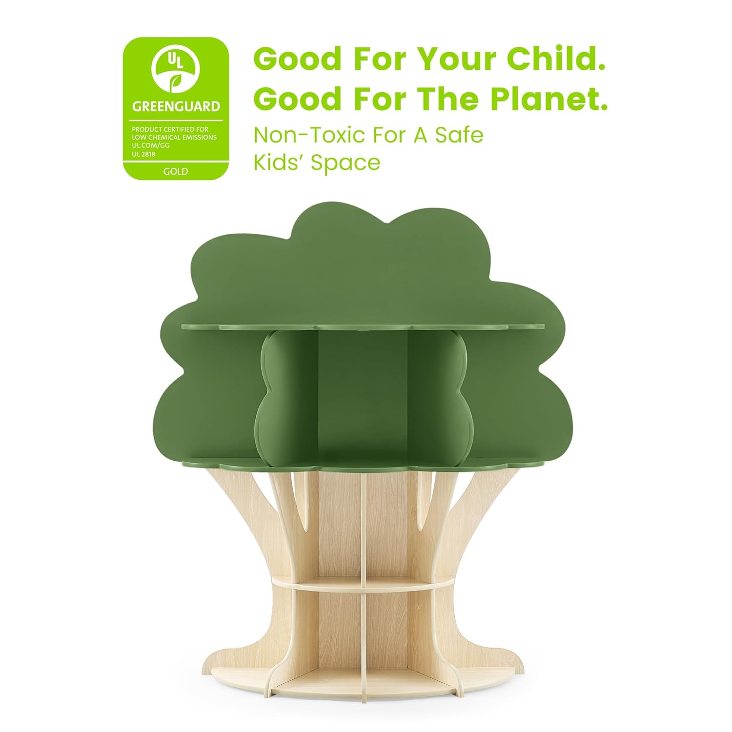 Delta Children Tree Bookcase - Greenguard Gold Certified, Natural