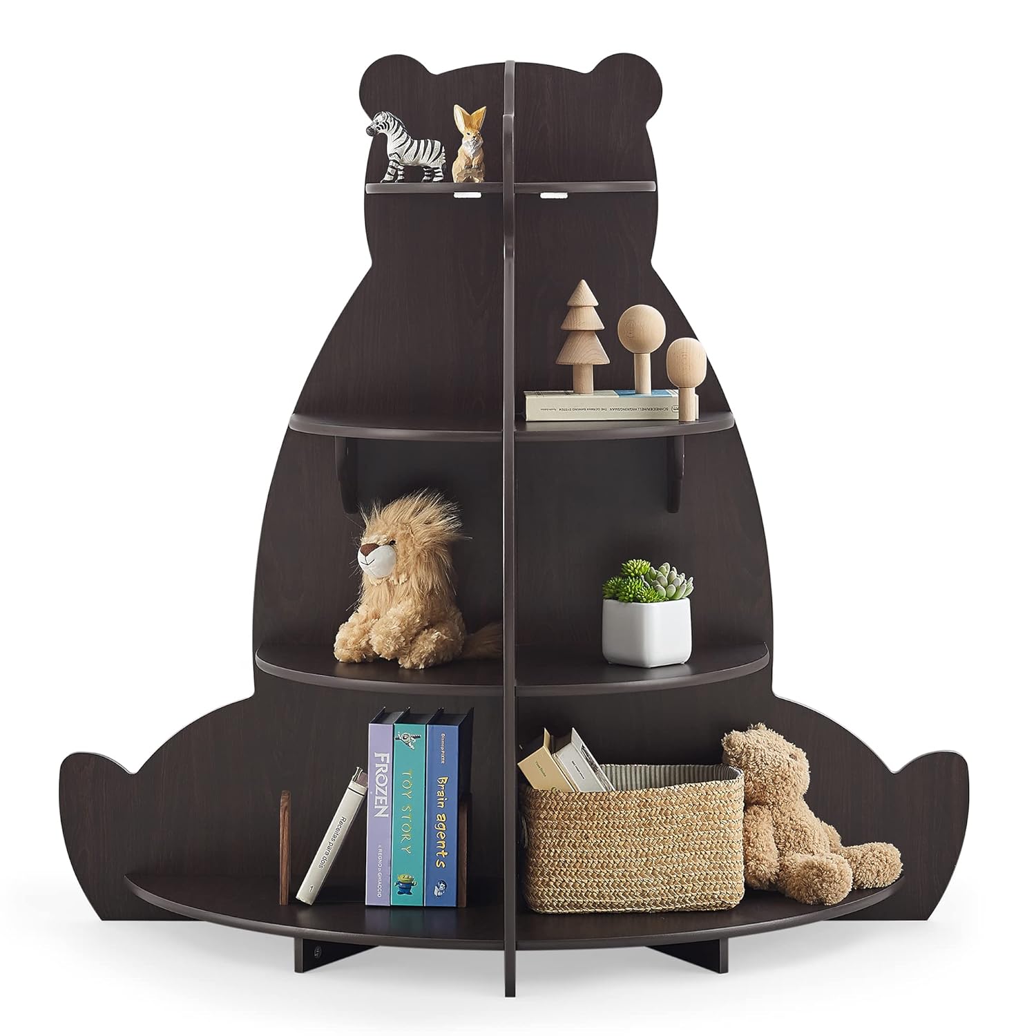 Delta Children Bear Bookcase - Greenguard Gold Certified, Brown