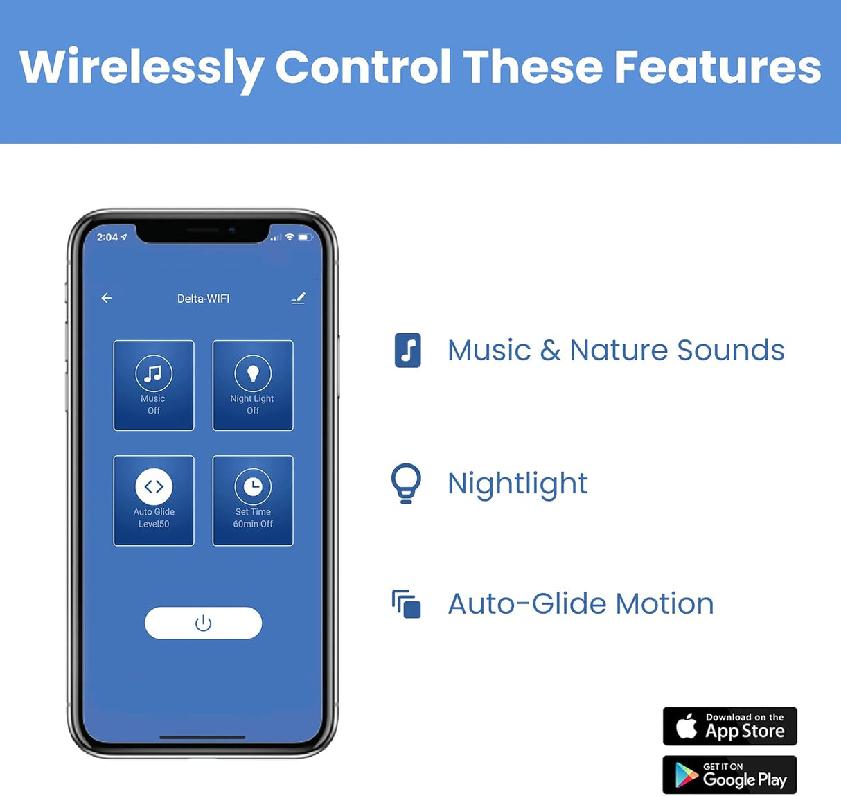 Delta Children Nod Bassinet - Smart Sleeper with Auto Glide Motion, Wi-Fi and Airflow Mesh White