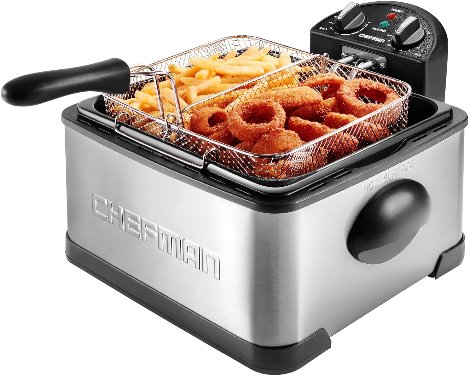 Chefman Dual Cook Pro 4.5 Quart Deep Frye