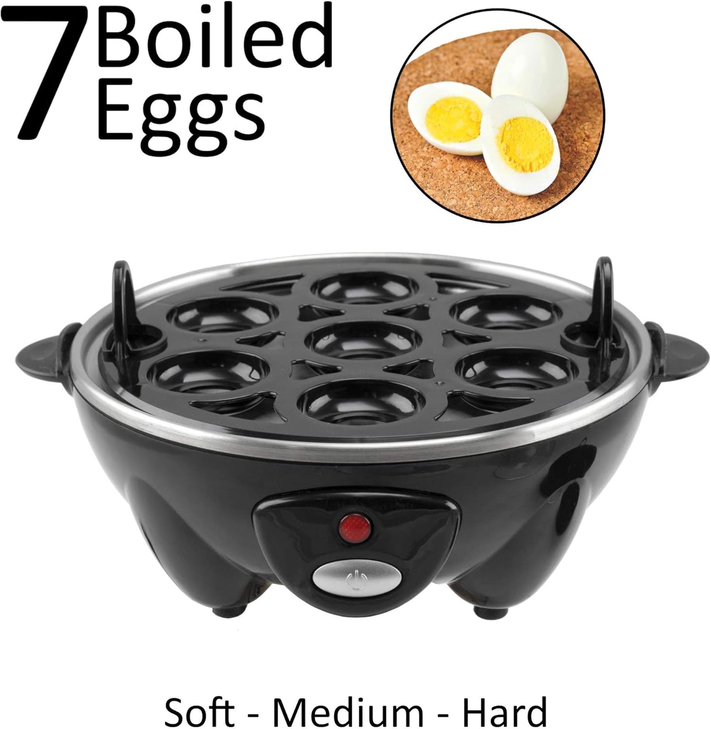 Brentwood 7 Egg Cooker/Steamer - Black,(1045BK)