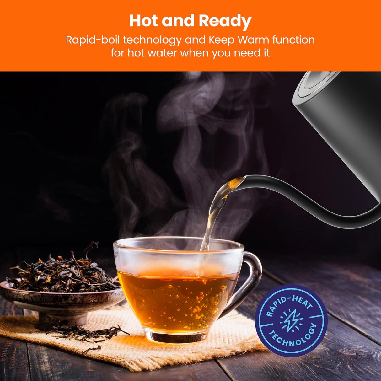 Chefman True Temp Gooseneck 0.8L Kettle