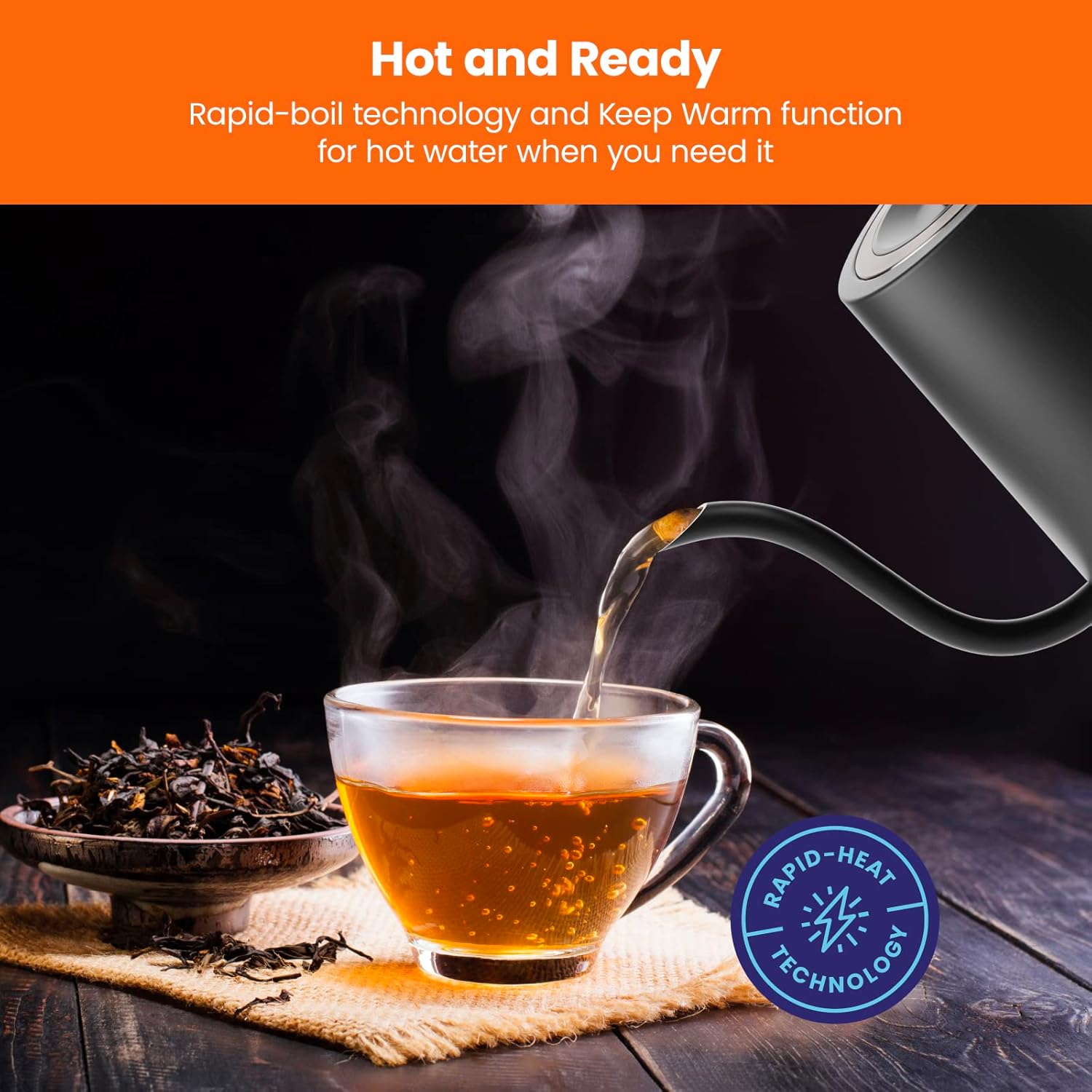 Chefman True Temp Gooseneck 0.8L Kettle