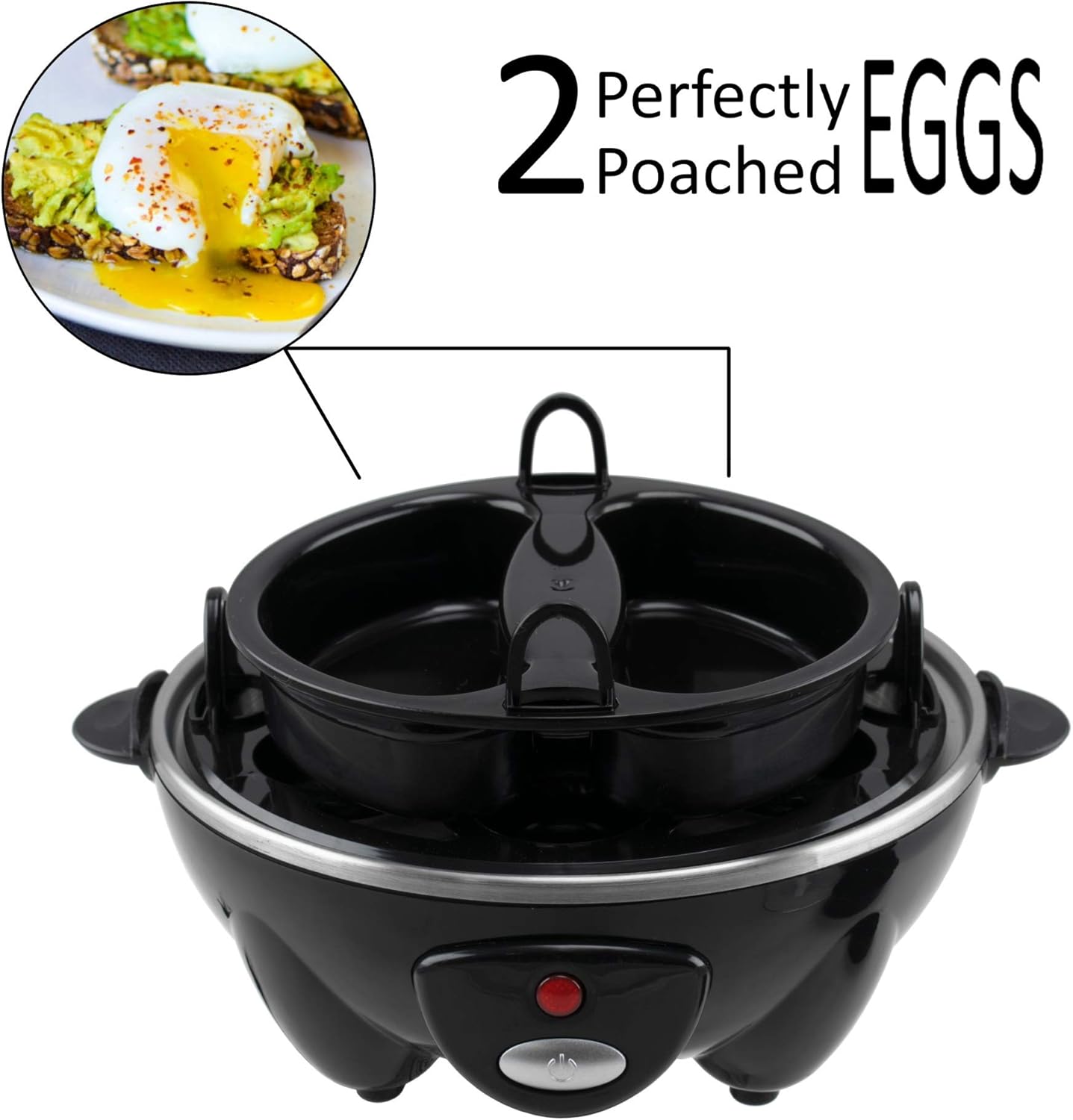 Brentwood 7 Egg Cooker/Steamer - Black,(1045BK)
