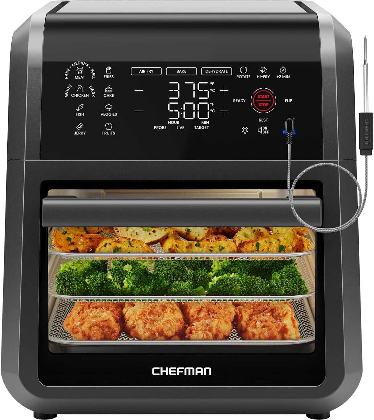 Chefman ExacTemp 12-Qt Multifunctional Digital Air Fryer Oven+