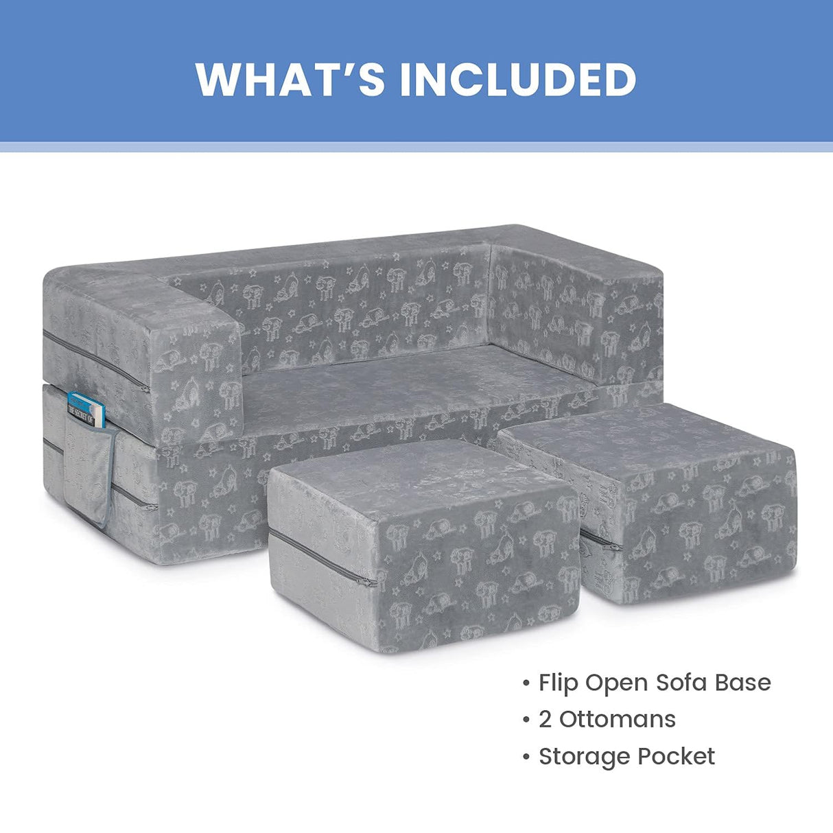 Delta Children Serta Perfect Sleeper Convertible Sofa and Play Set ? Grey