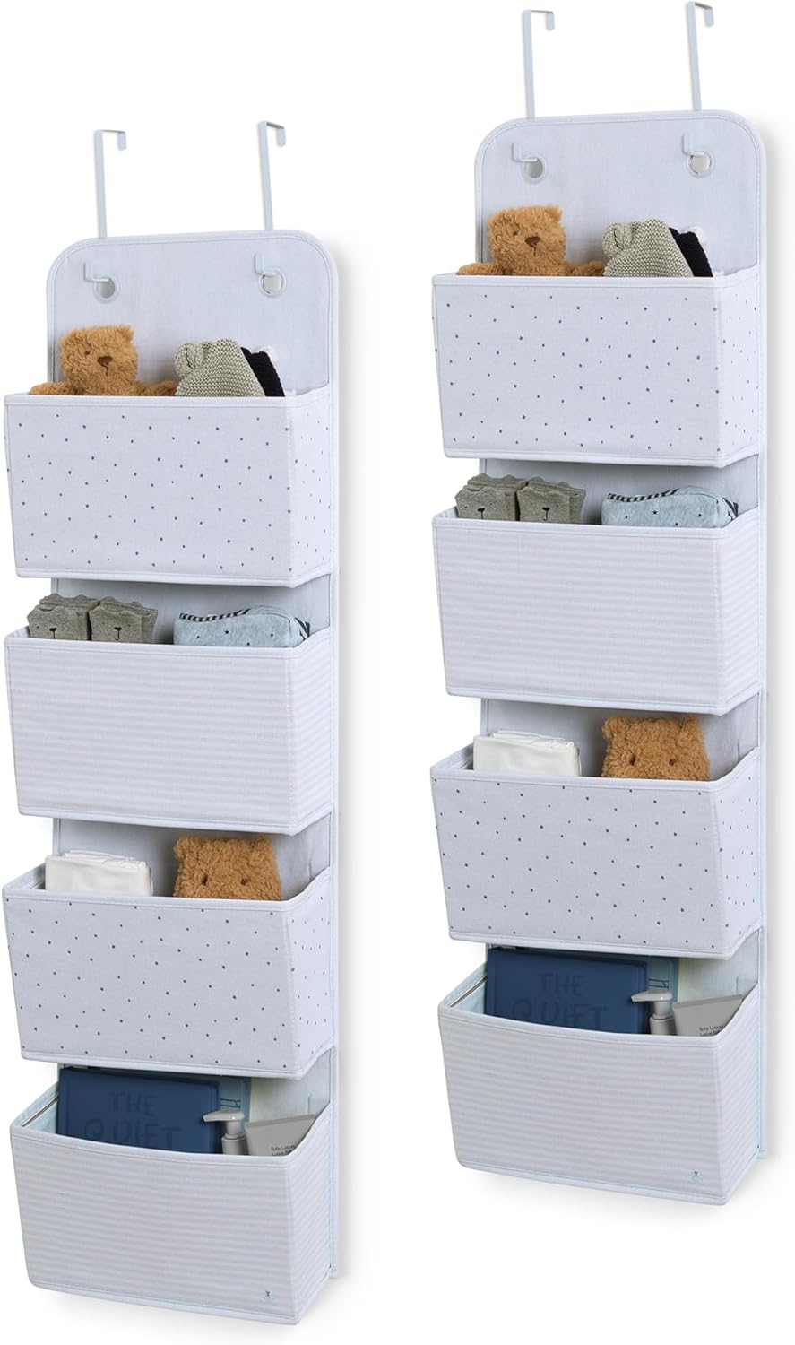 Delta Children 2-Pack Over the Door Storage Organizer with 4 Pockets, Blue