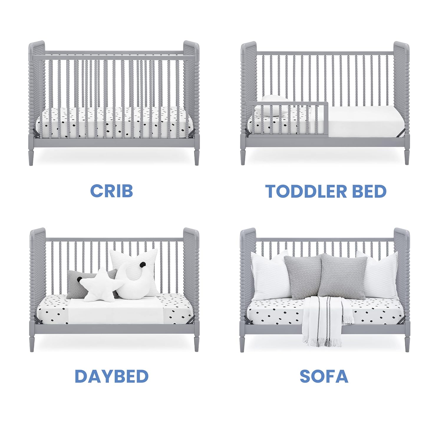 Delta Children Saint 4-in-1 Convertible Crib, Includes Conversion Rails