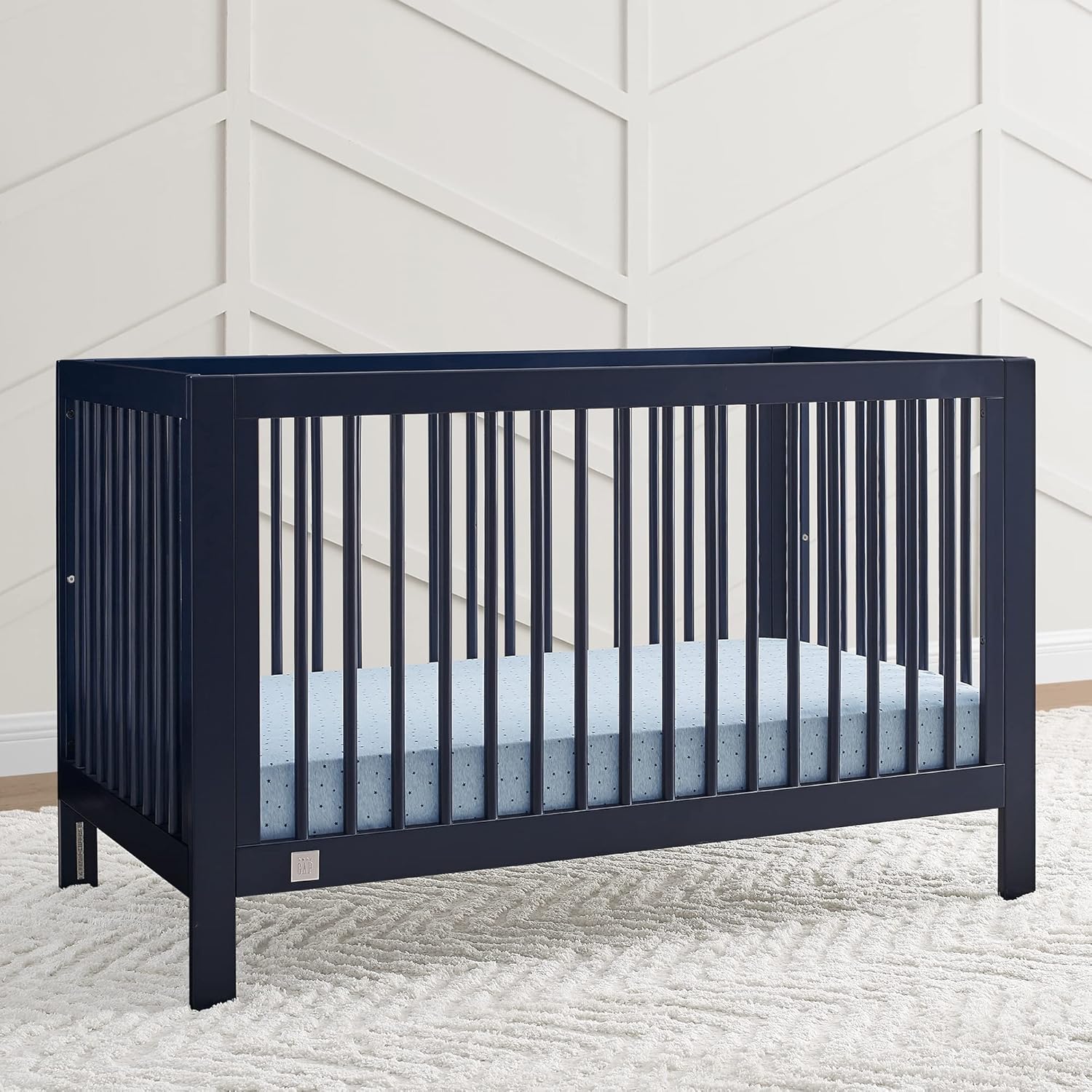 Delta Children babyGap Charlie 6-in-1 Convertible Crib - Greenguard Gold Certified, Navy
