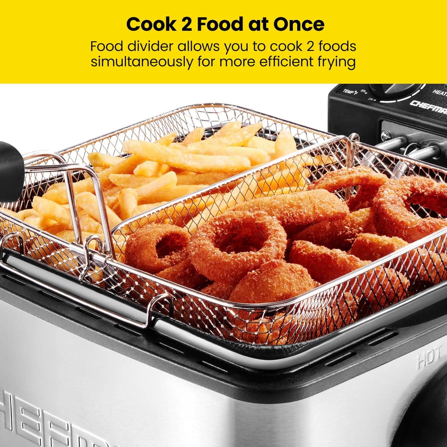 Chefman Dual Cook Pro 4.5 Quart Deep Frye