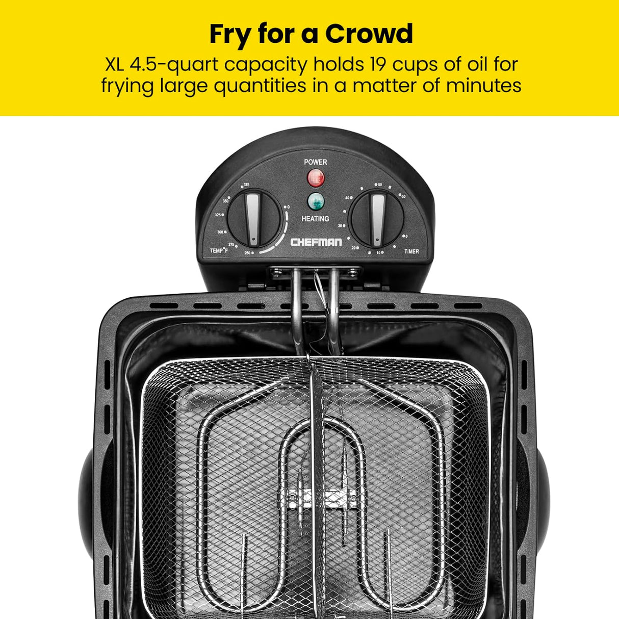Chefman Dual Cook Pro 4.5 Quart Deep Frye