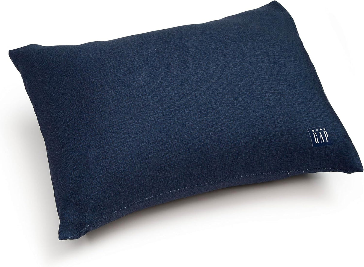 Delta Children Memory Foam Toddler Pillow with 2 Cooling Covers. Grey/Navy