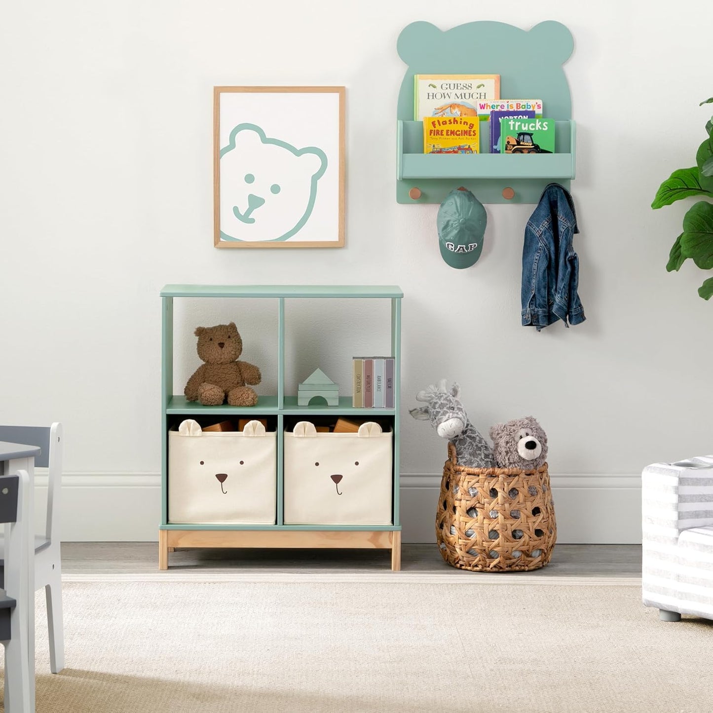 babyGap by Delta Children Brannan Bear Bookcase with Bins
