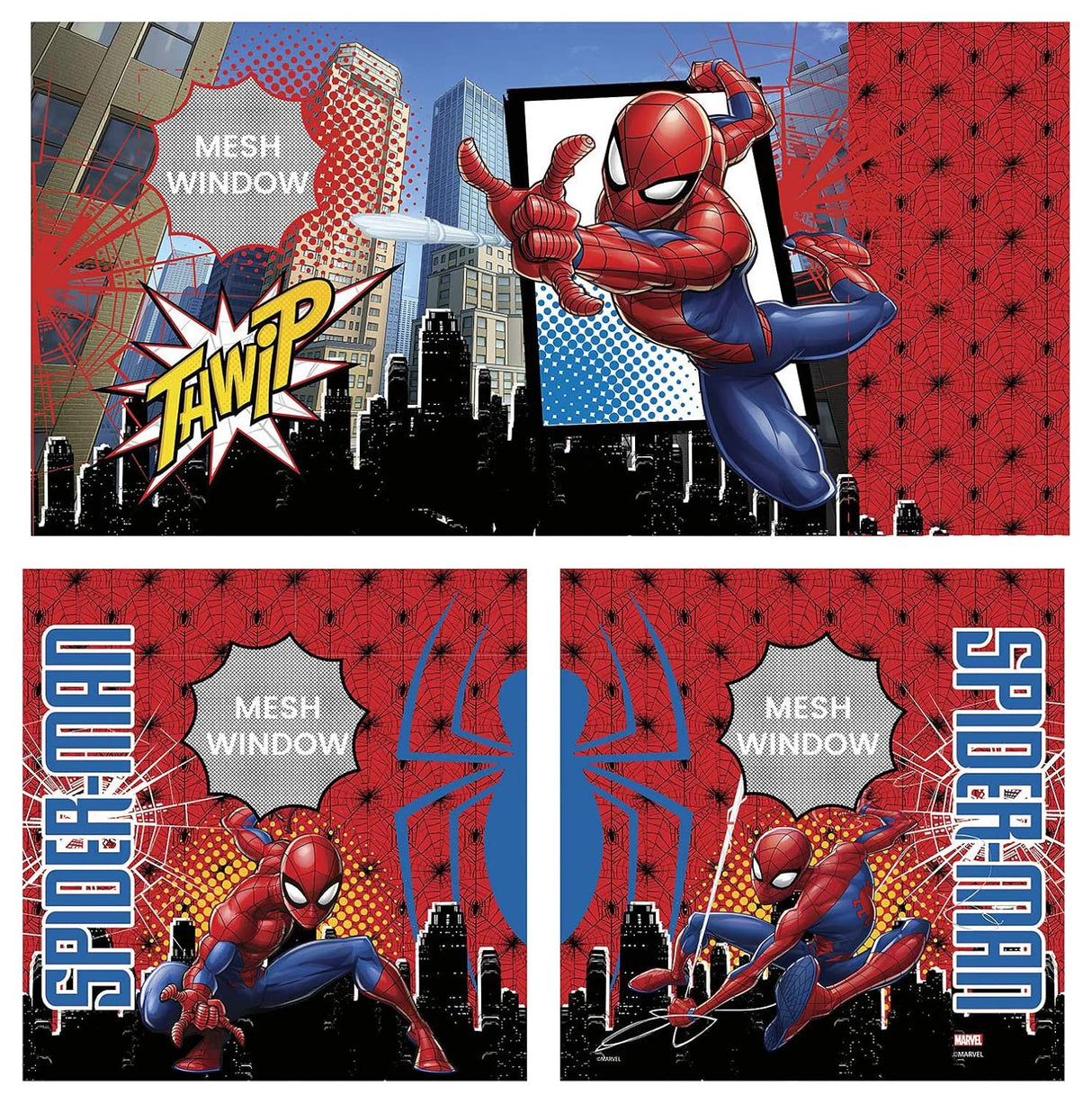 Delta Children Spider-Man Loft Bed Tent - Curtain Set for Low Twin Loft Bed (Bed Sold Separately)