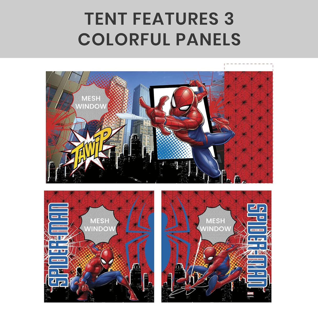 Delta Children Spider-Man Loft Bed Tent - Curtain Set for Low Twin Loft Bed (Bed Sold Separately)