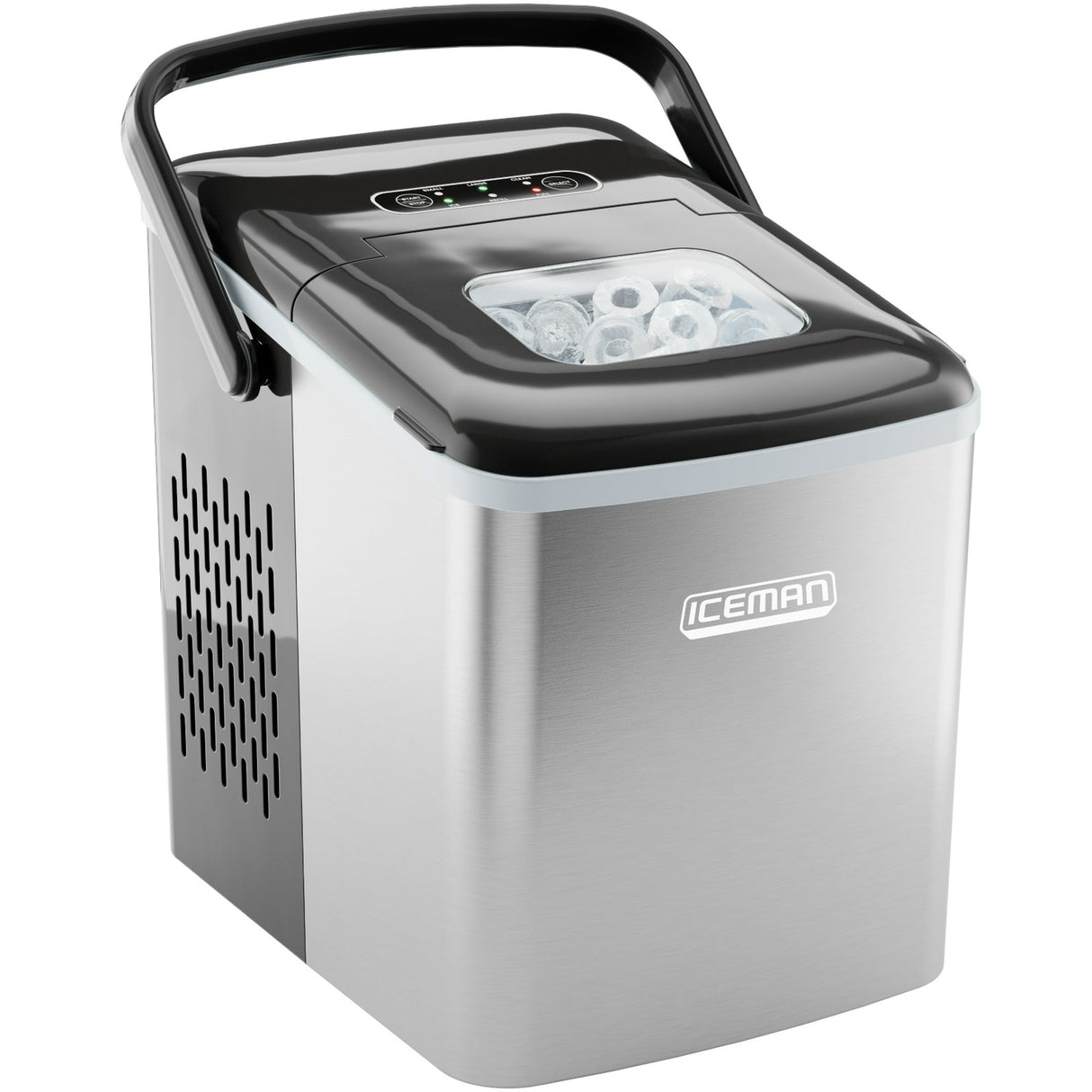 Chefman Dual-Size Countertop Bullet Ice Machine w/ 1.3lb Capacity - Stainless Steel