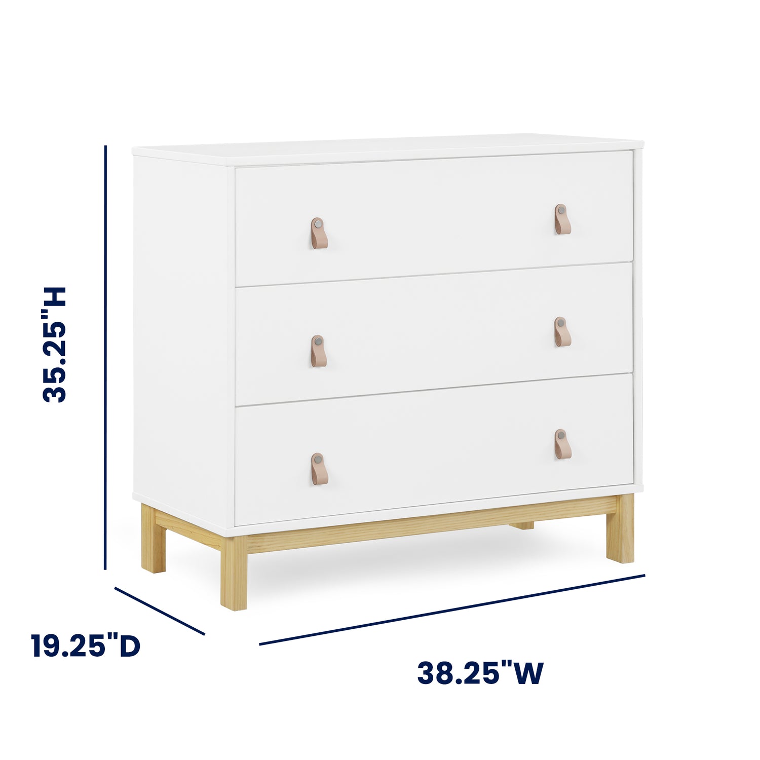 babyGap by Delta Children Legacy 3 Drawer Dresser, Bianca White/Natural