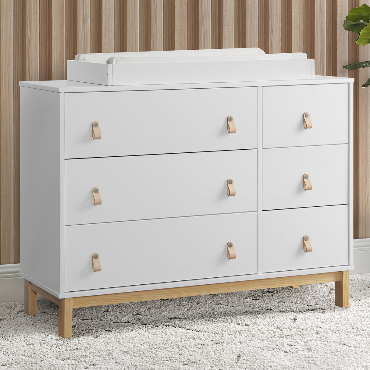 babyGap by Delta Children Legacy 6 Drawer Dresser, Bianca White/Natural