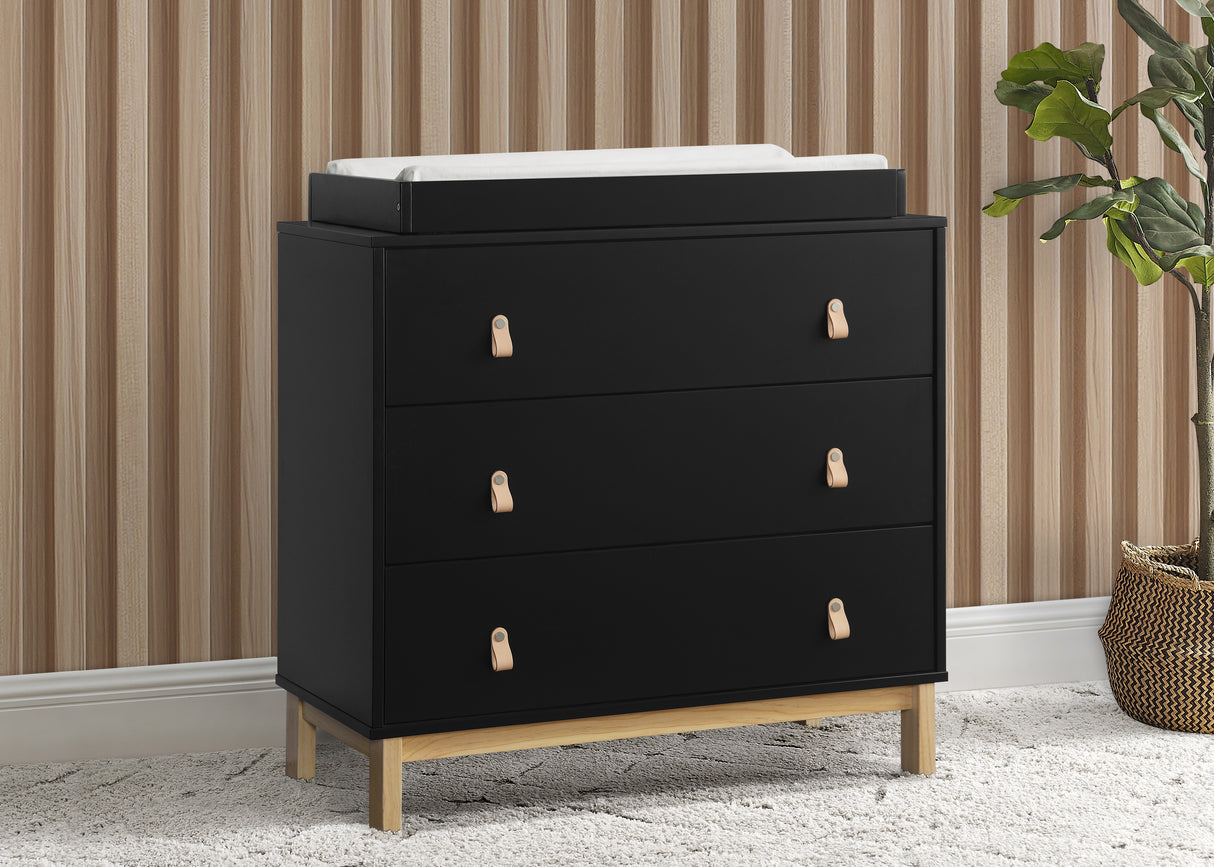 babyGap by Delta Children Legacy 3 Drawer Dresser, Ebony/Natural