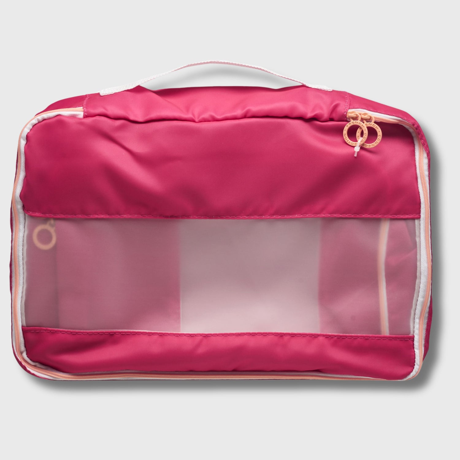 French Connection 6pc Packing Cube Set - Travel Storage Set for Luggage in Hot Pink