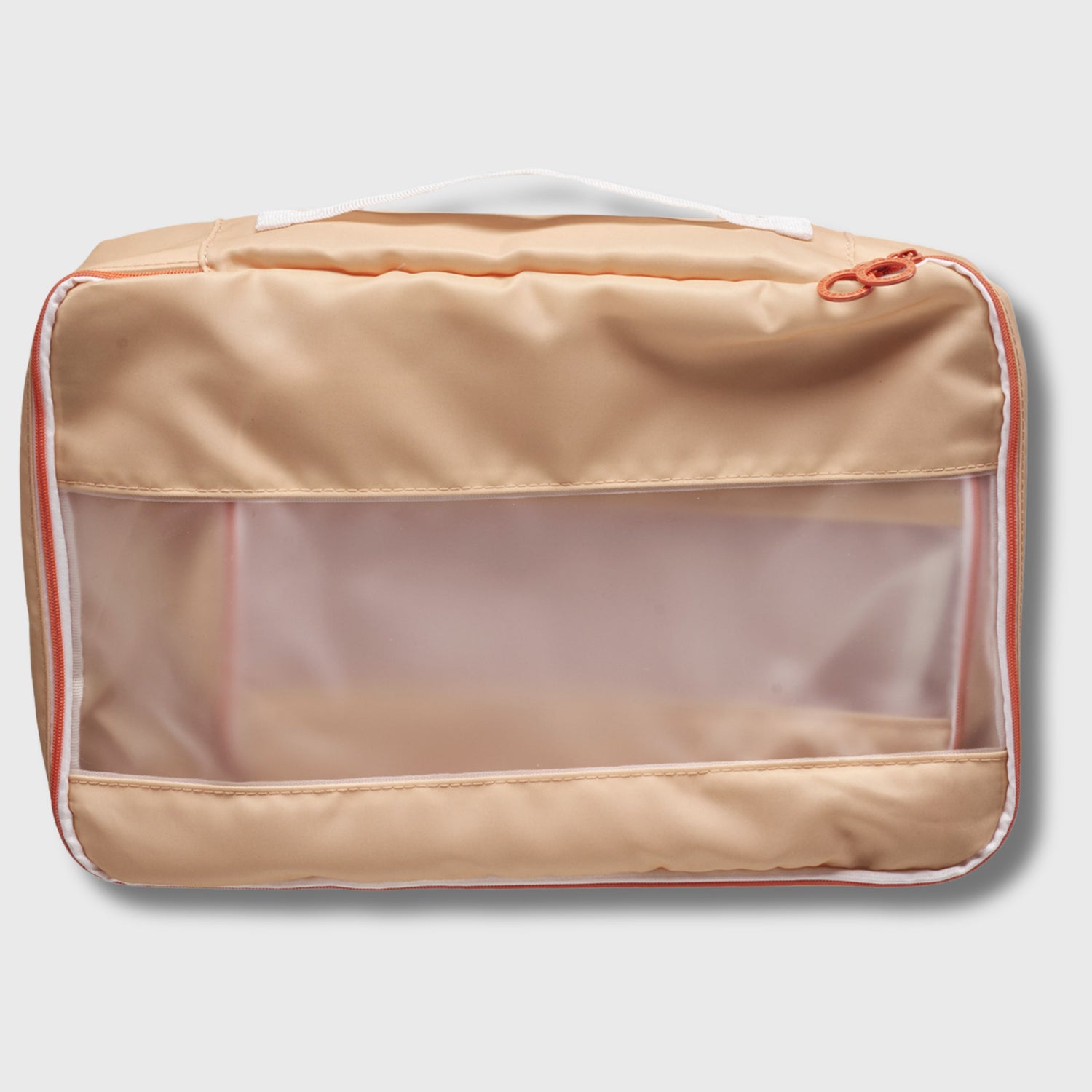 French Connection 6pc Packing Cube Set - Travel Storage Set for Luggage in Apricot Beige