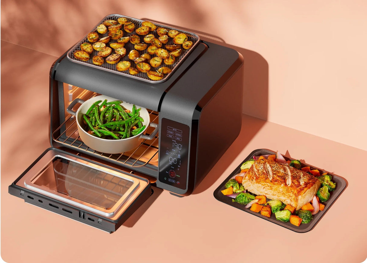 Chefman EasyAir 15 Qt. Toaster Oven Air Fryer, 5 Cooking Functions & 450°F Max Temperature – Black