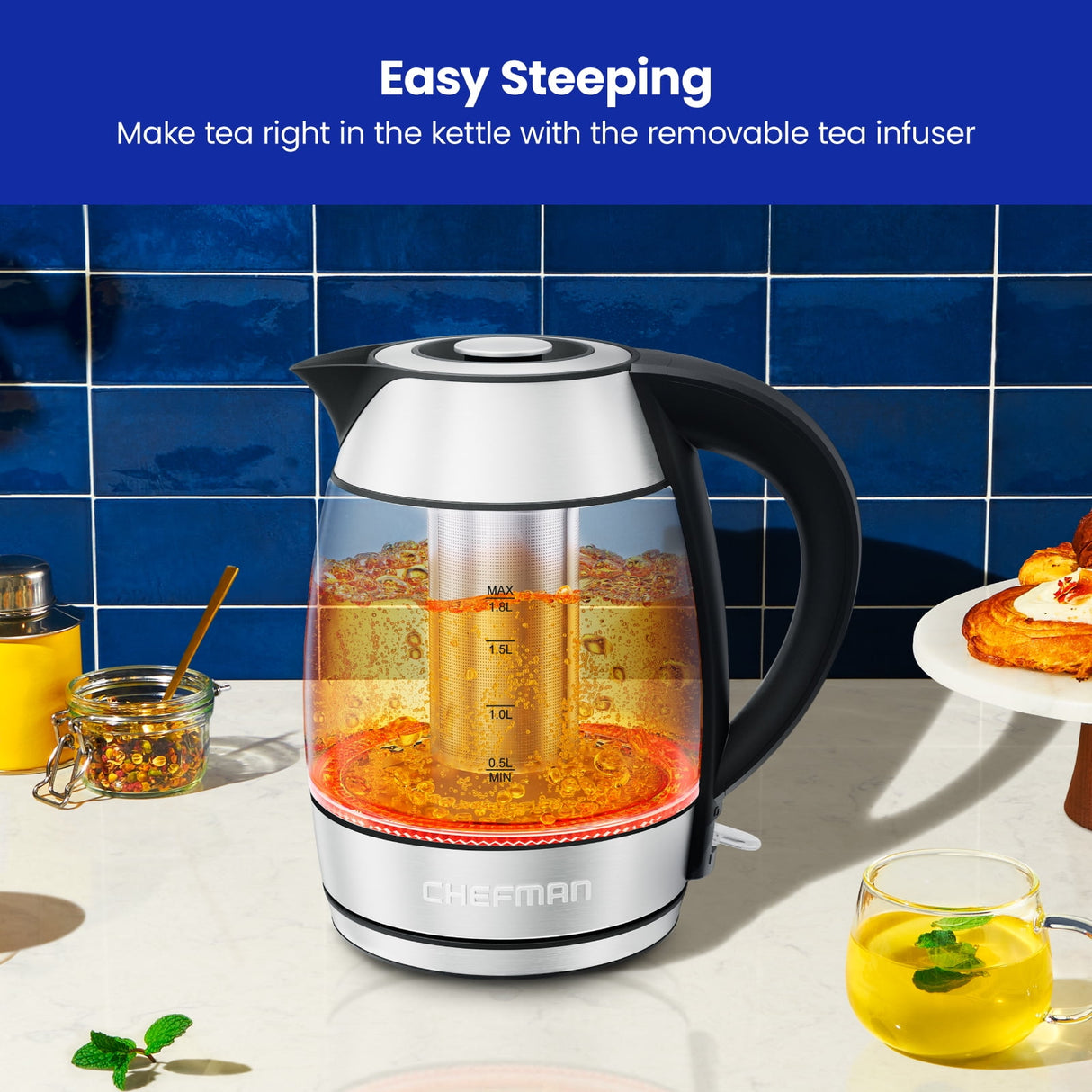 Chefman Power Infusion 1.8L Keep Warm Kettle
