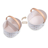 Delta Children 3-Pack Nested Fabric Storage Bins with Handles, Tan