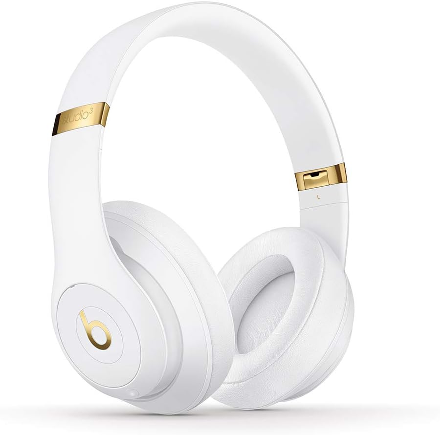 Beats Studio3 Wireless Noise Cancelling Headphones with Apple W1 Headphone Chip - White