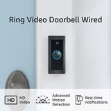 Ring - Wi-Fi Video Doorbell - Wired - Black