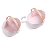 Delta Children 3-Pack Nested Fabric Storage Bins with Handles, Pink