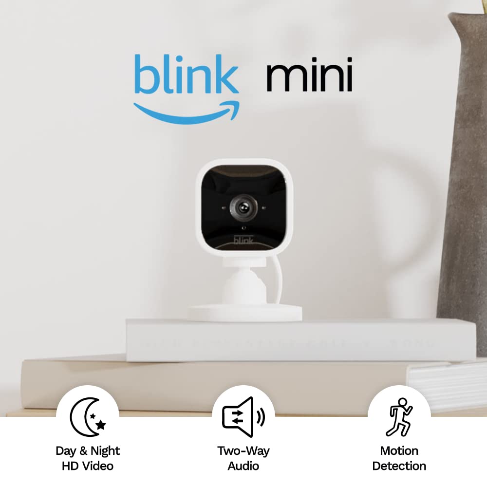 Blink Mini, Compact indoor plug-in smart security camera, 1 camera