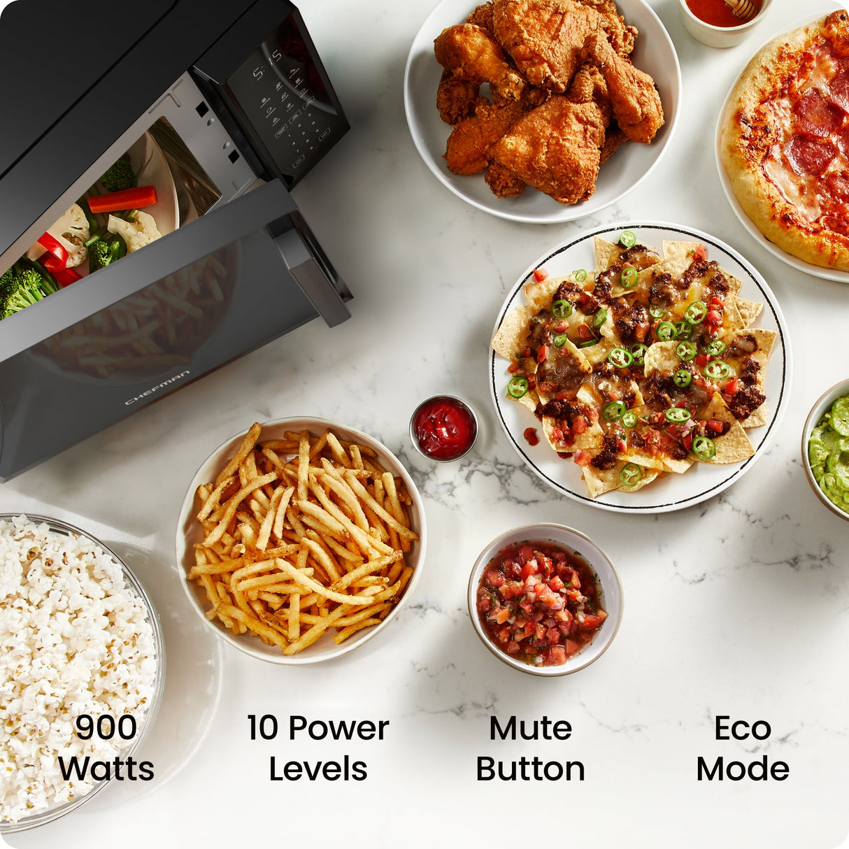 Chefman Chefman Countertop Microwave Oven 0.9 Cu Ft