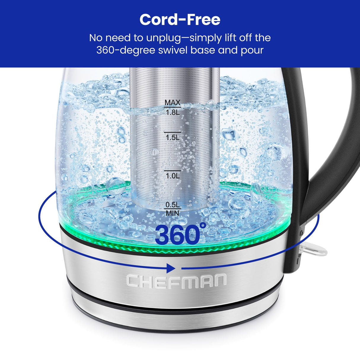 Chefman Power Infusion 1.8L Keep Warm Kettle