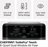 Chefman TurboFry Touch 6-Quart Dual Window Air Fryer
