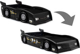 Delta Children Grand Prix Race Car Toddler-to-Twin Bed, Black