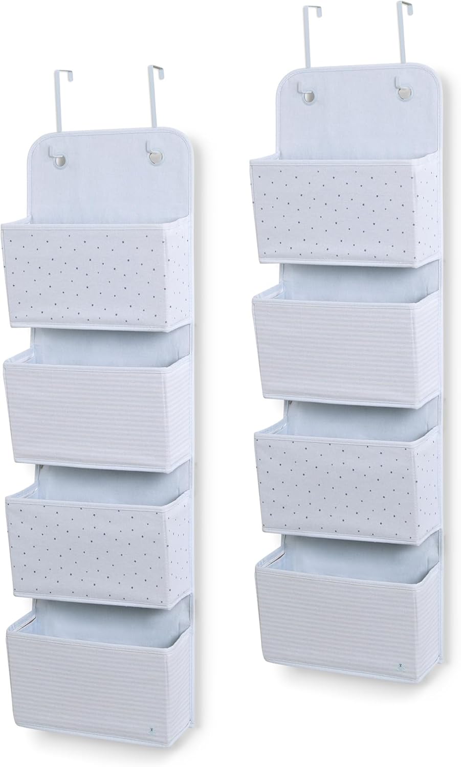 Delta Children 2-Pack Over the Door Storage Organizer with 4 Pockets, Blue