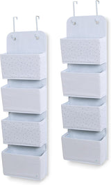 Delta Children 2-Pack Over the Door Storage Organizer with 4 Pockets, Blue