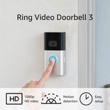 Ring - Video Doorbell 3 - Satin Nickel/Venetian Bronze