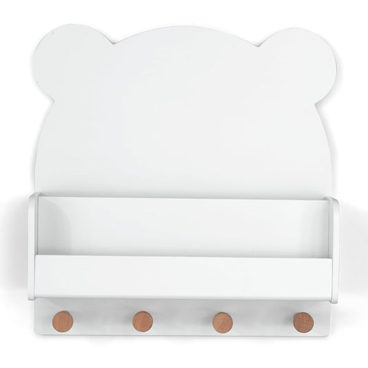 babyGap by Delta Children Brannan Bear Wall Shelf with 4 Hooks