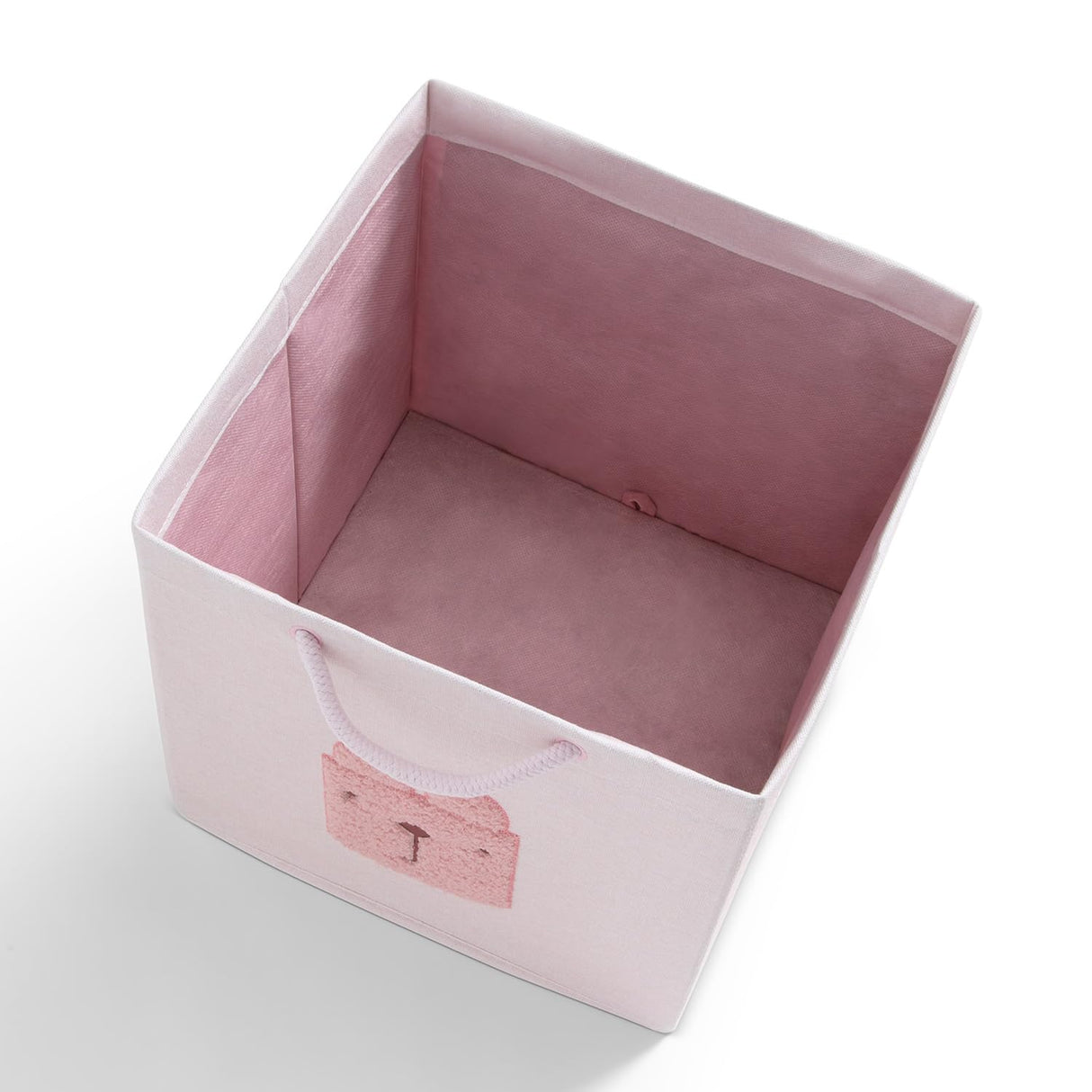 Delta Children 4-Pack Brannan Bear Fabric Storage Bins with Handles, Pink