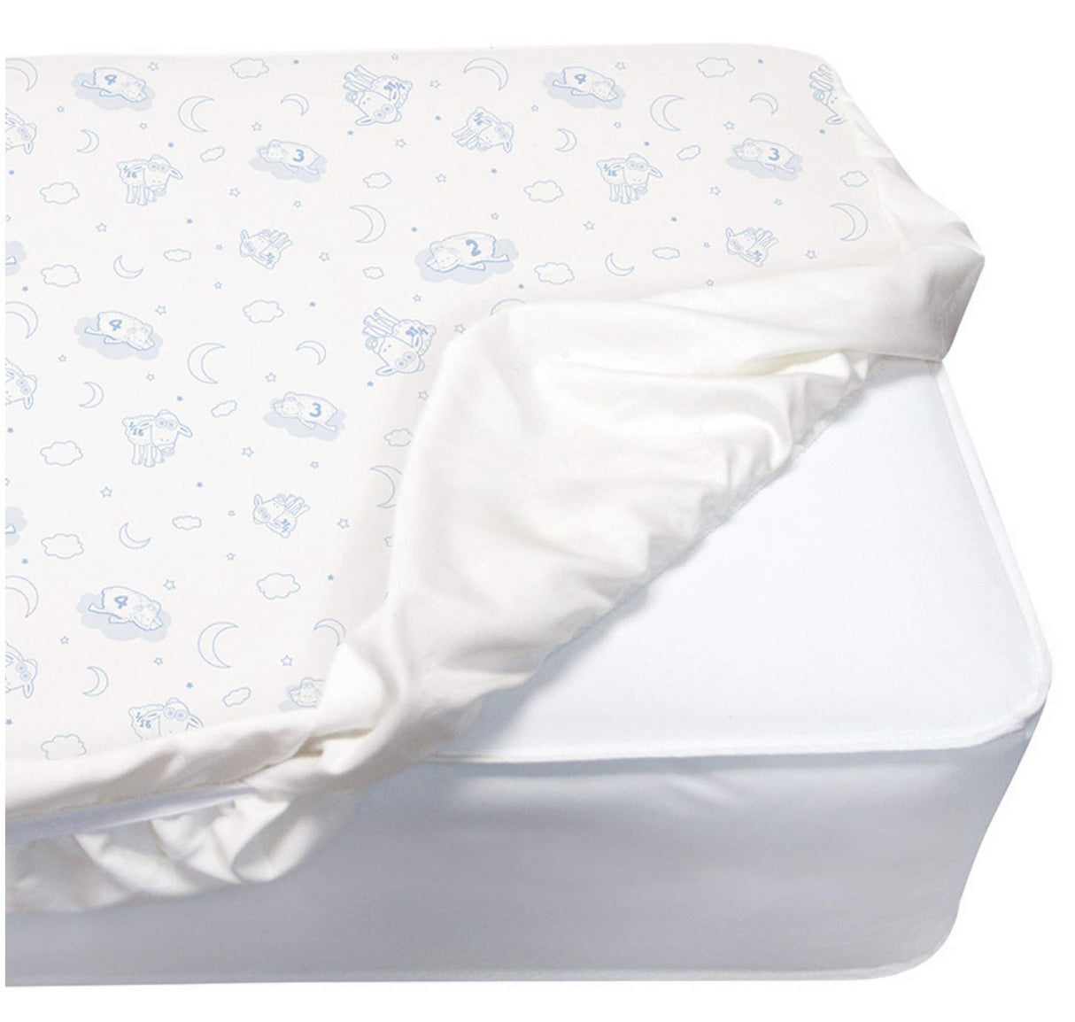 Delta Children PerfectSleeper Deluxe Crib Mattress Pad - 2 Pack - 1White