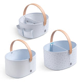 Delta Children 3-Pack Nested Fabric Storage Bins with Handles, Blue
