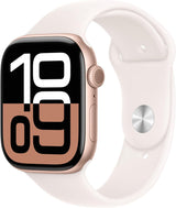 Apple Watch Series 10 (GPS) 46mm Aluminum Case with Light Blush Sport Band - M/L - Rose Gold