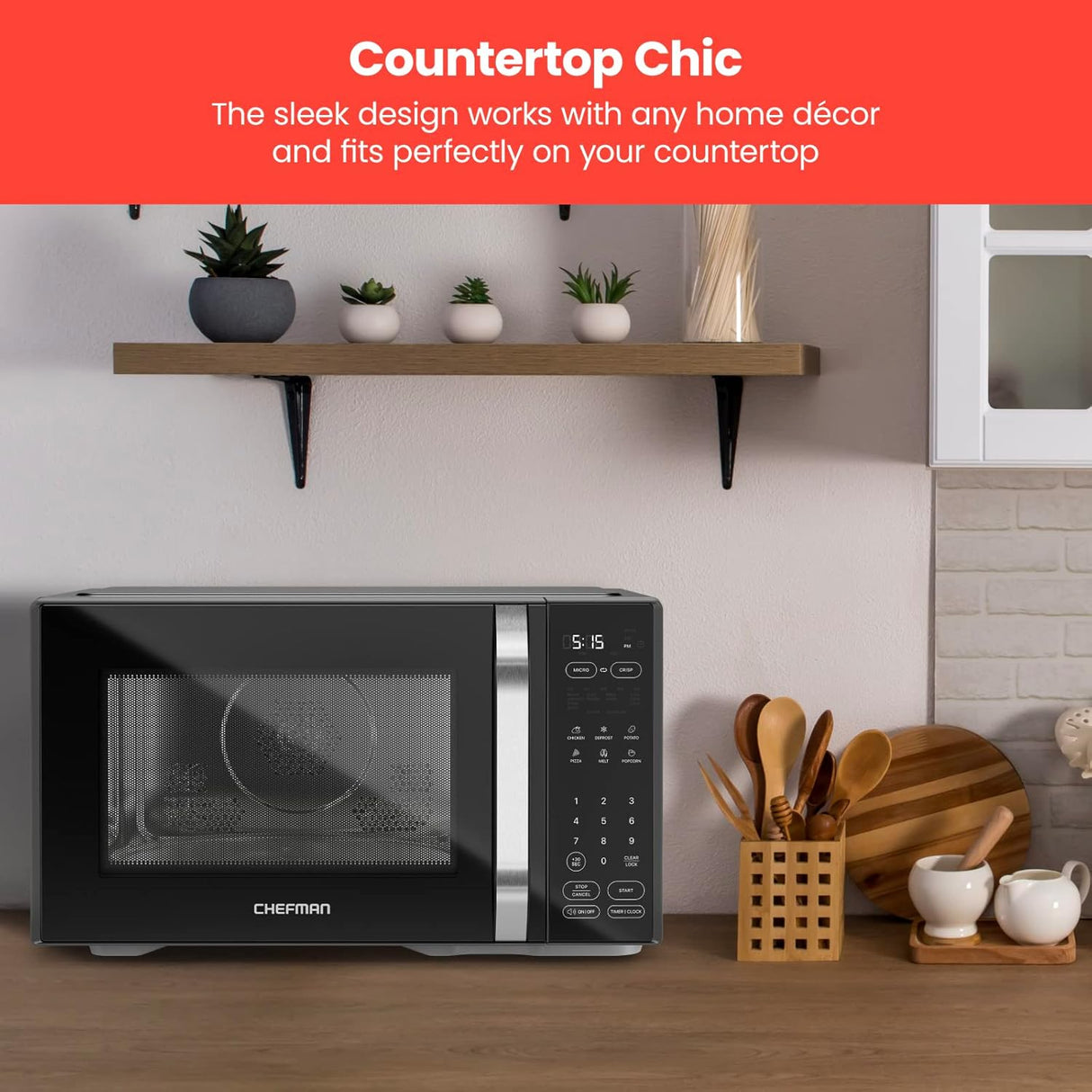 Chefman MicroCrisp 1.0 cu ft. Microwave + Crisper